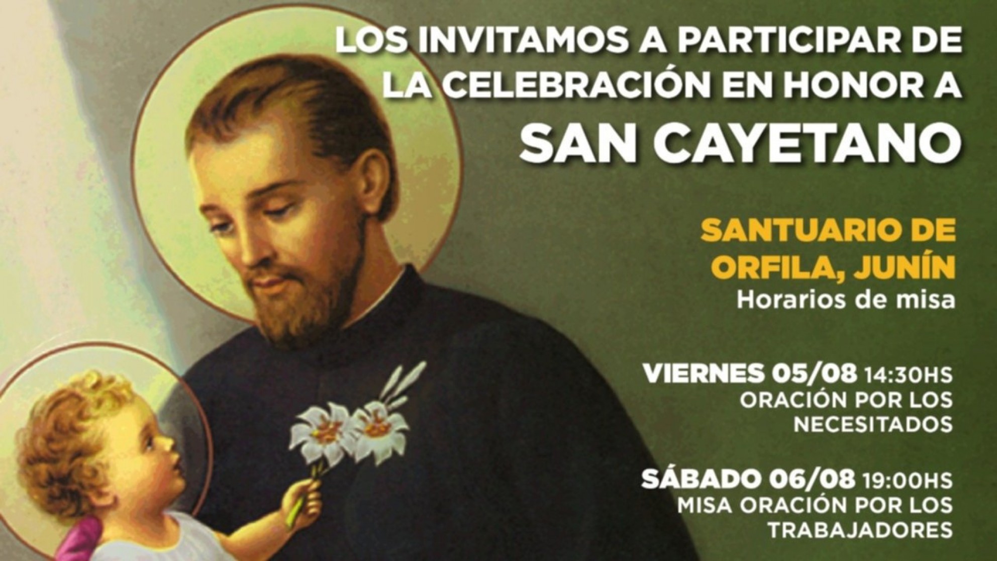 Inicia hoy la Novena en honor a San Cayetano